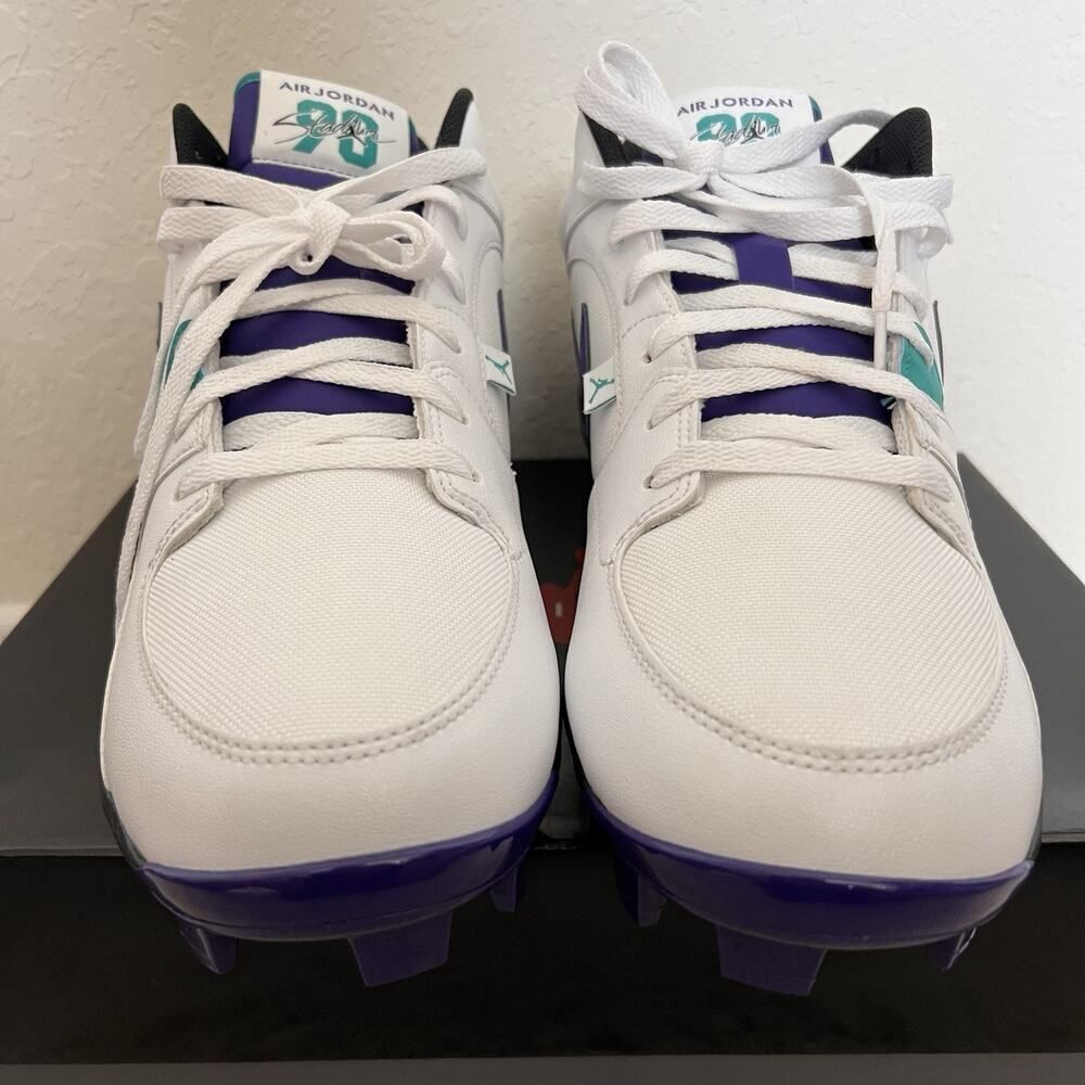 Nike Air Jordan Stadium 90 Football Cleat White Grape Ice HQ0210-105 Size 13 New - Picture 3 of 9
